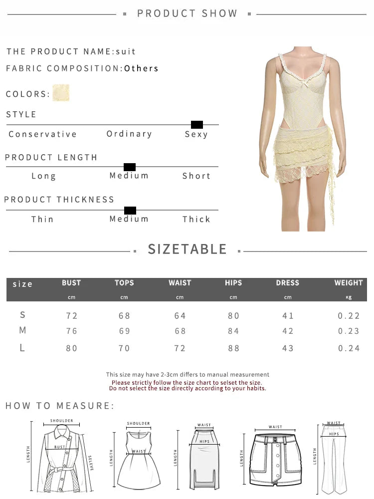 Jacquard Elegant 2 Piece Women Low-Neck Sleeveless Bodysuits+Ruched See Through Tassel Skirt Suits