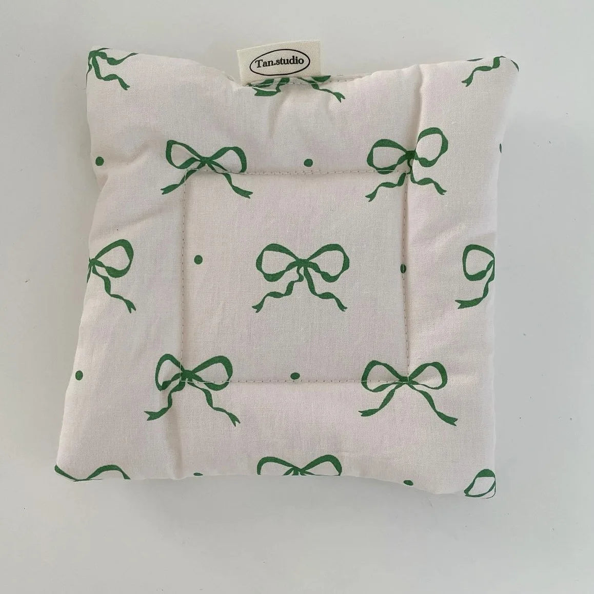 Coquette Bow Coasters Double Thickened Fabric Girl Heart Tableware Mats Sweet