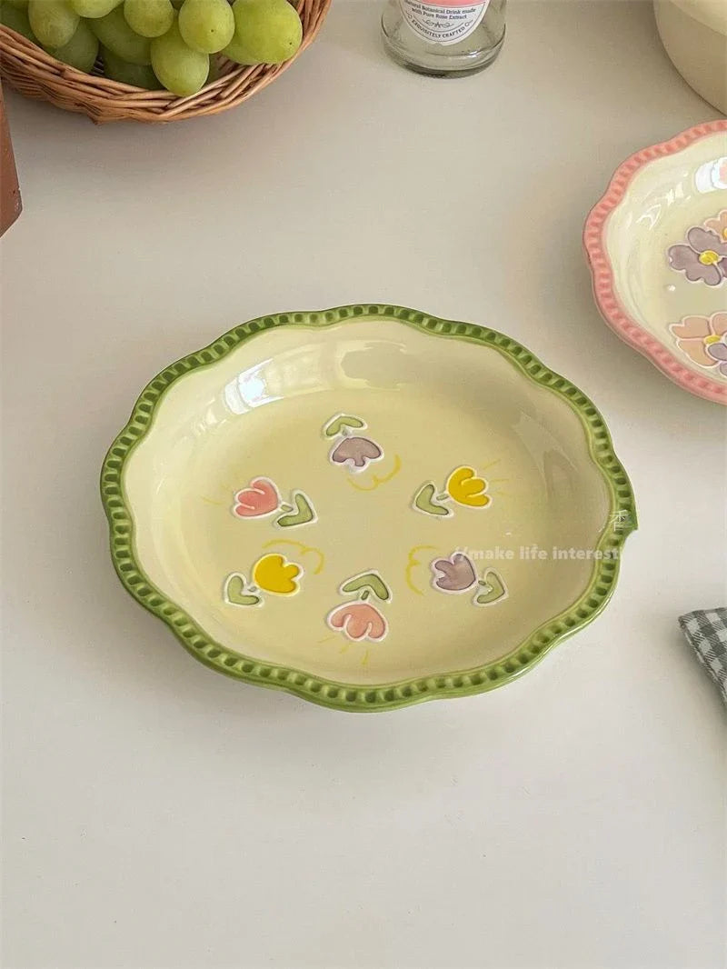 Ceramic Tulips High-end Beautiful Tableware