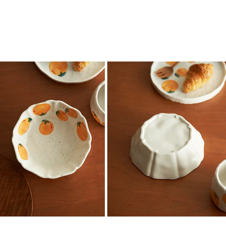 Hand-painted Fruit Pattern Ceramic Plate