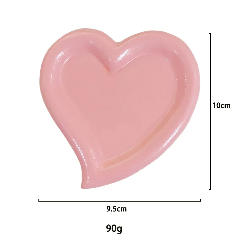 Creative Resin Trays Home Decor Jewelry Dish Heart Cloud Shape Storage Plate Organizer