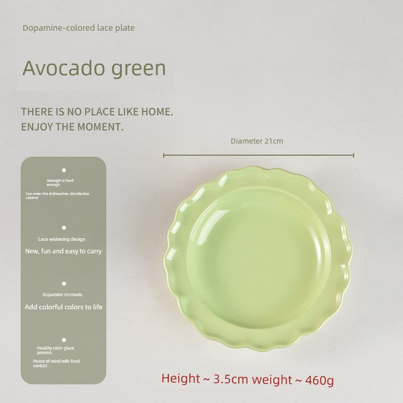 Gentle Lighting Dining Cream Style Ceramic Small Plate