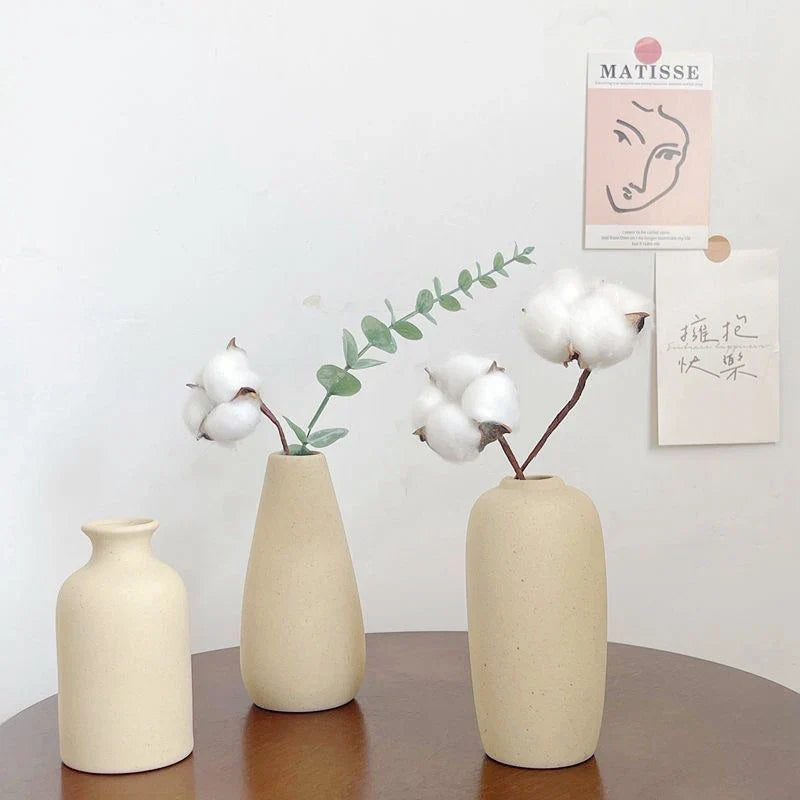 Ceramic Vase White Flower Pot Nordic Decorative Vase Dry Flower Vases for Home