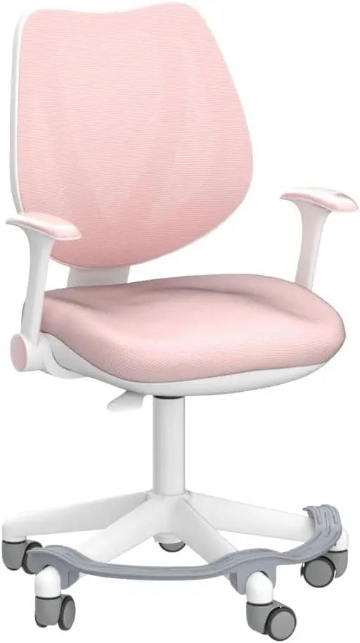 Cute Kids Desk Chair - Computer Study Reading Office Swivel Chair With Adjustable Armrests And Footrest