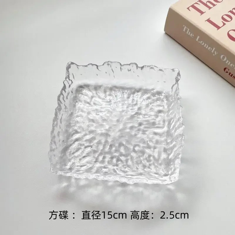 Clear Glass Cake Plate