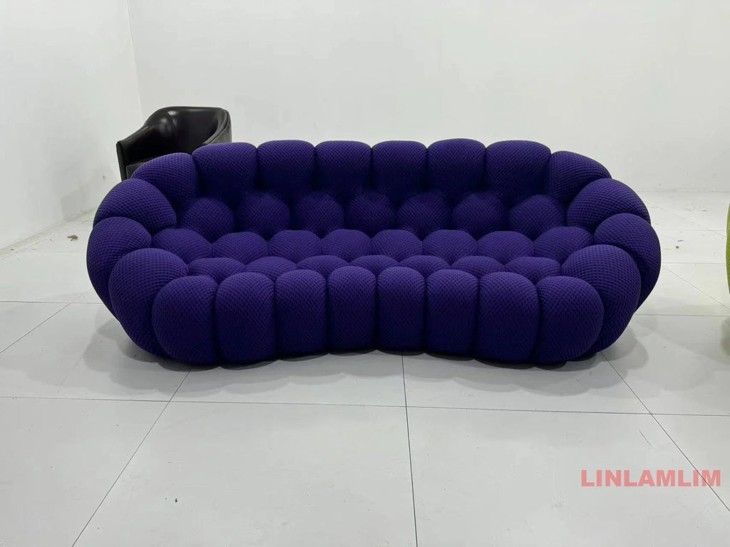 Contemporary Cloud-Shaped Sofa Modular Cloth Couch Fabric Curved Designer Sofa Set