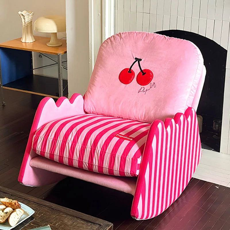 Modern Living Room Chairs Fabric Garden Relax Rocking Chair Lounge Bedroom Comfy Home Furniture