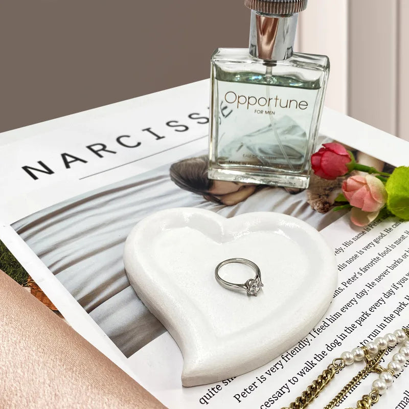 Creative Resin Trays Home Decor Jewelry Dish Heart Cloud Shape Storage Plate Organizer
