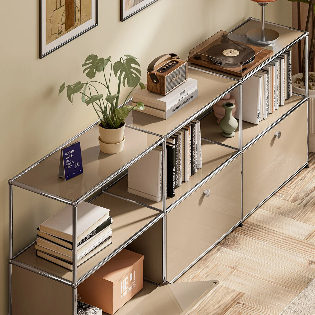 Storage Cabinet Module Furniture Haller Storage Shelf Sideboard Living Room Furniture Bed Side TableNight Stand Cabinet Home Use