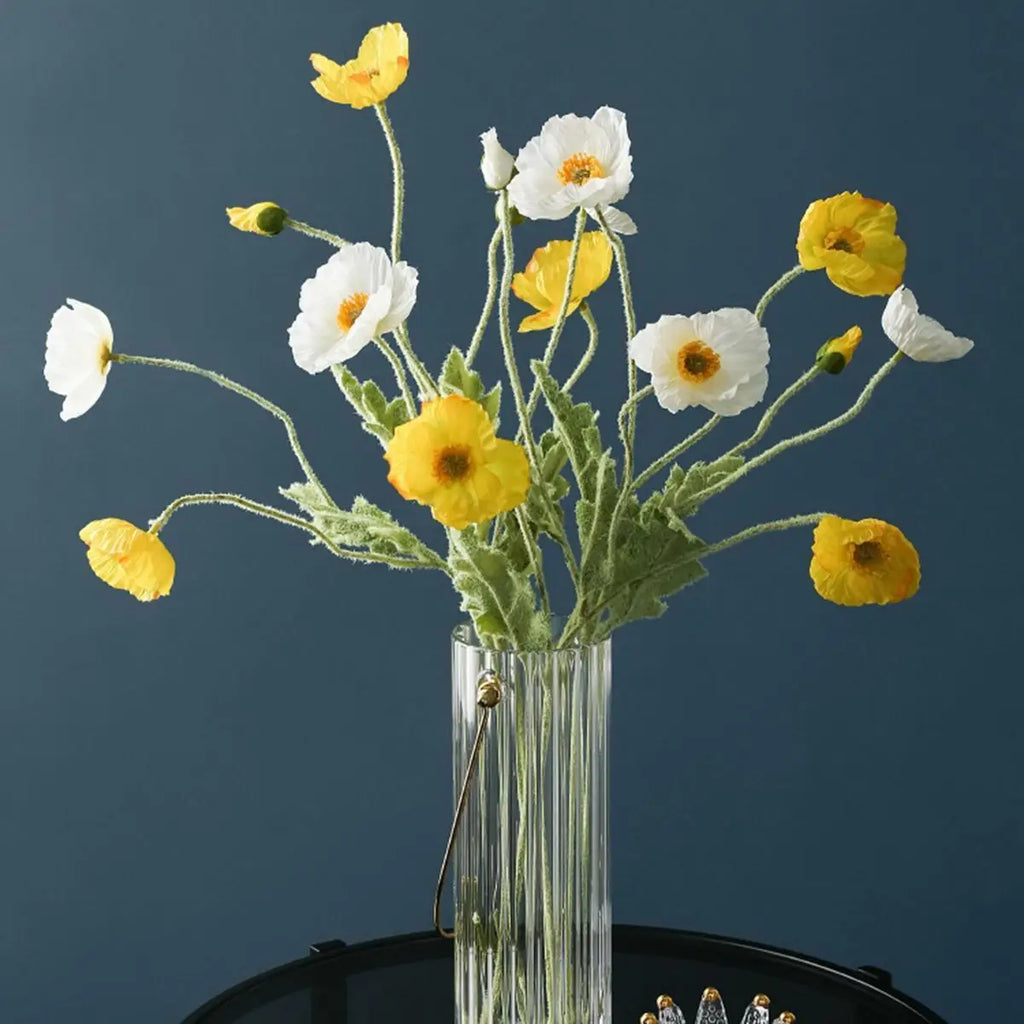 Garden Artificial Flowers Bouquet Poppy Fake Flowers For Home Decor