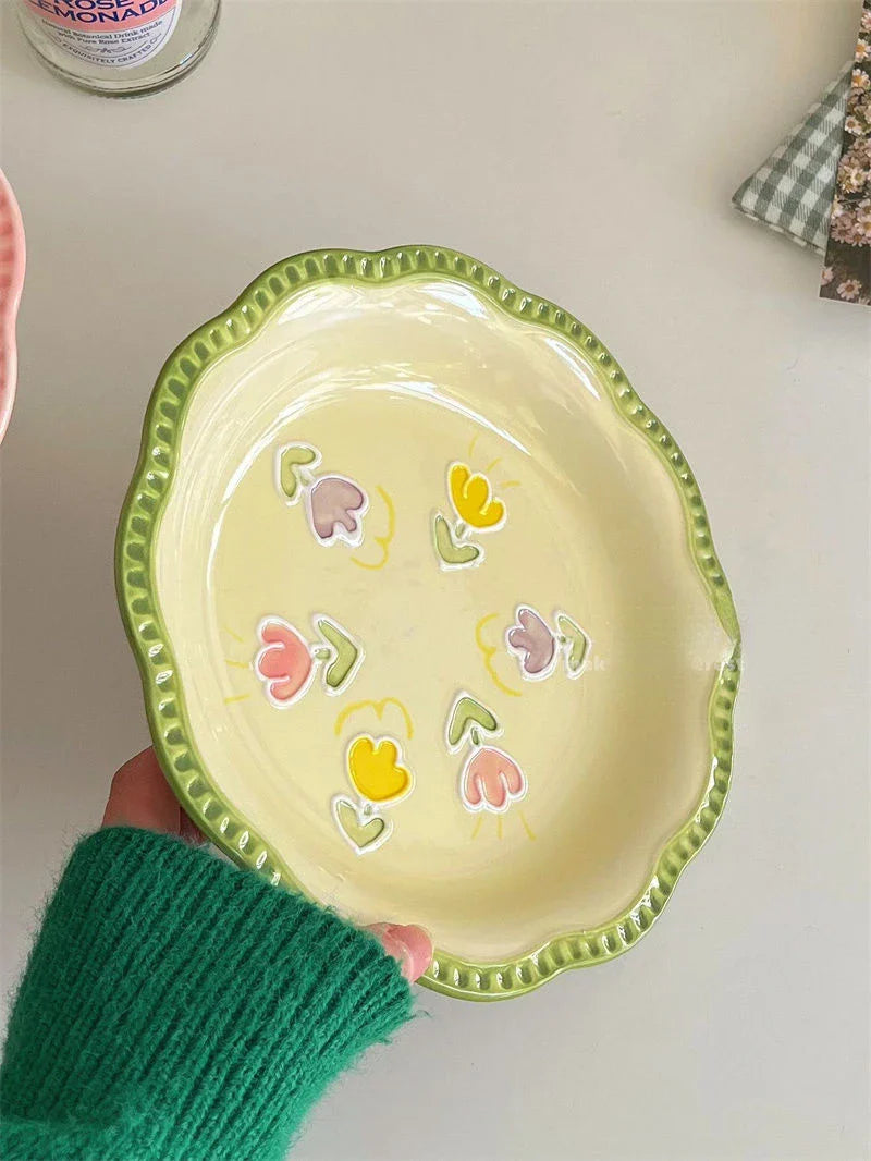 Ceramic Tulips High-end Beautiful Tableware