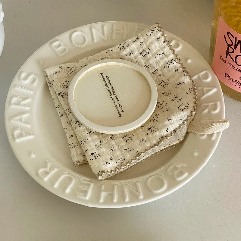 Ceramic Dessert Plate with Letter, Fruit Salad Plates, Afternoon Tea Cake Dishes