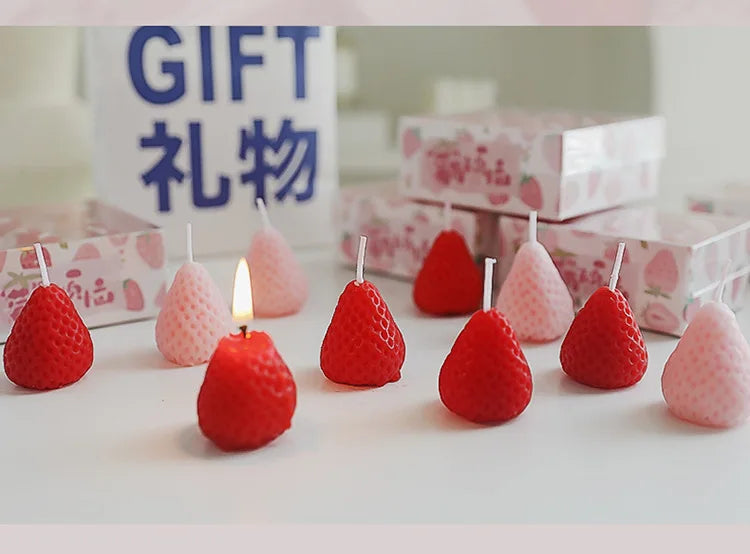 Mini Strawberry Scented Aromatherapy Candles