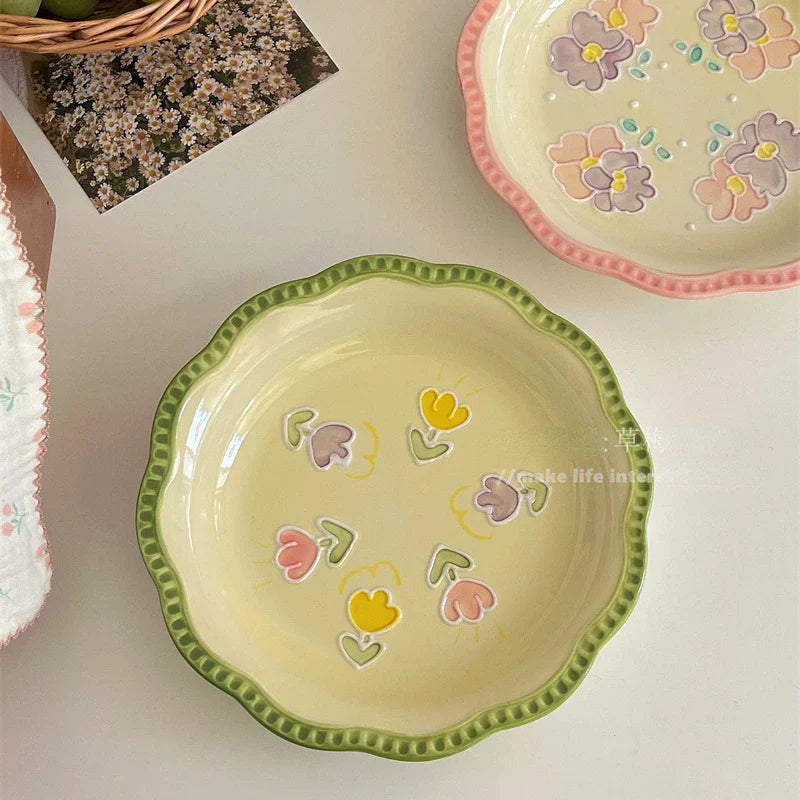 Ceramic Tulips High-end Beautiful Tableware