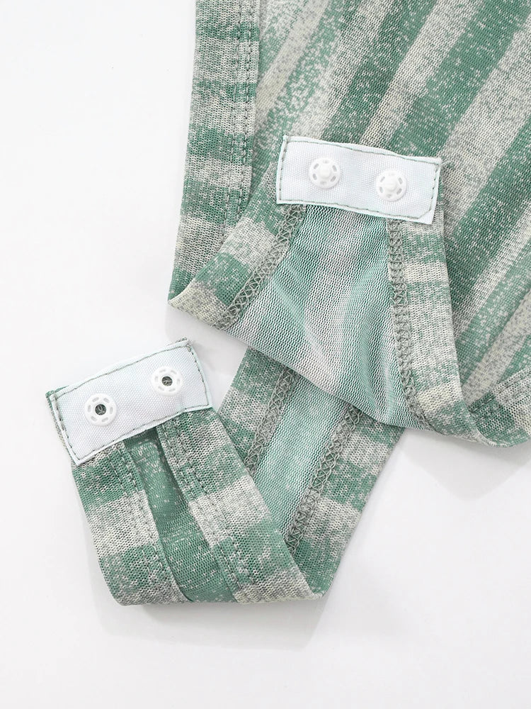 Geometric Print Patchwork 2 Piece Set Women o-Neck Skinny Bodysuit+Wide-leg Trousers Sexy Outfits