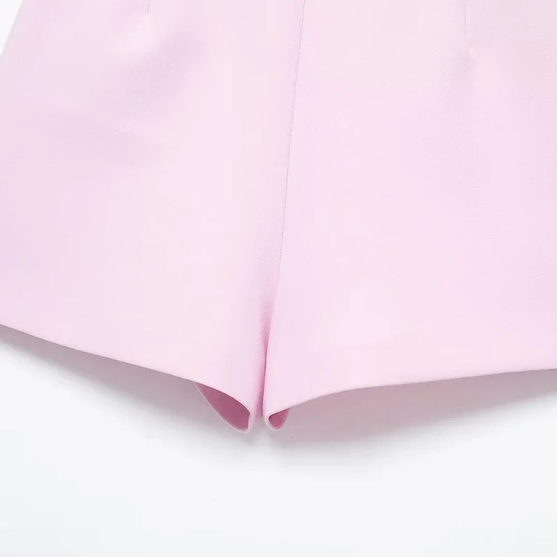 Lady Bow Two Piece Set Backless Halter Women Top And Mid Waist Skirt - New In Summer Fashion Casual Office Lady Set