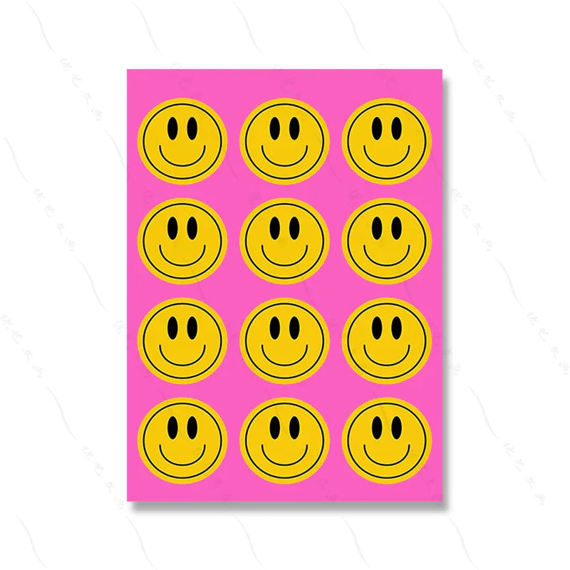 Pink Preppy Poster Print Dopamine Wall Art Pictures Danish Dorm Room Decor Colorful Canvas Painting Trendy Art Murals Decoration