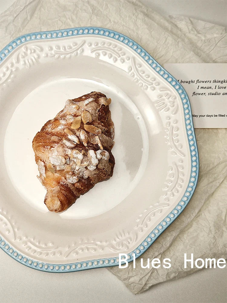 French Dessert Exquisite Retro Ceramic Plate