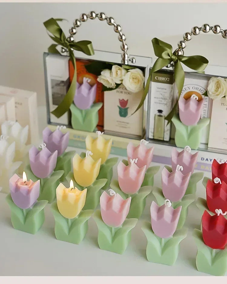 Tulip Aromatherapy Candle Fragrance Flower Shaped Candle Gift