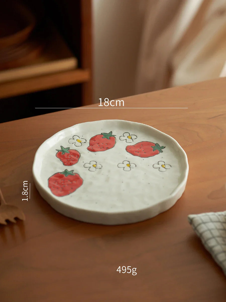 Hand-painted Fruit Pattern Ceramic Plate