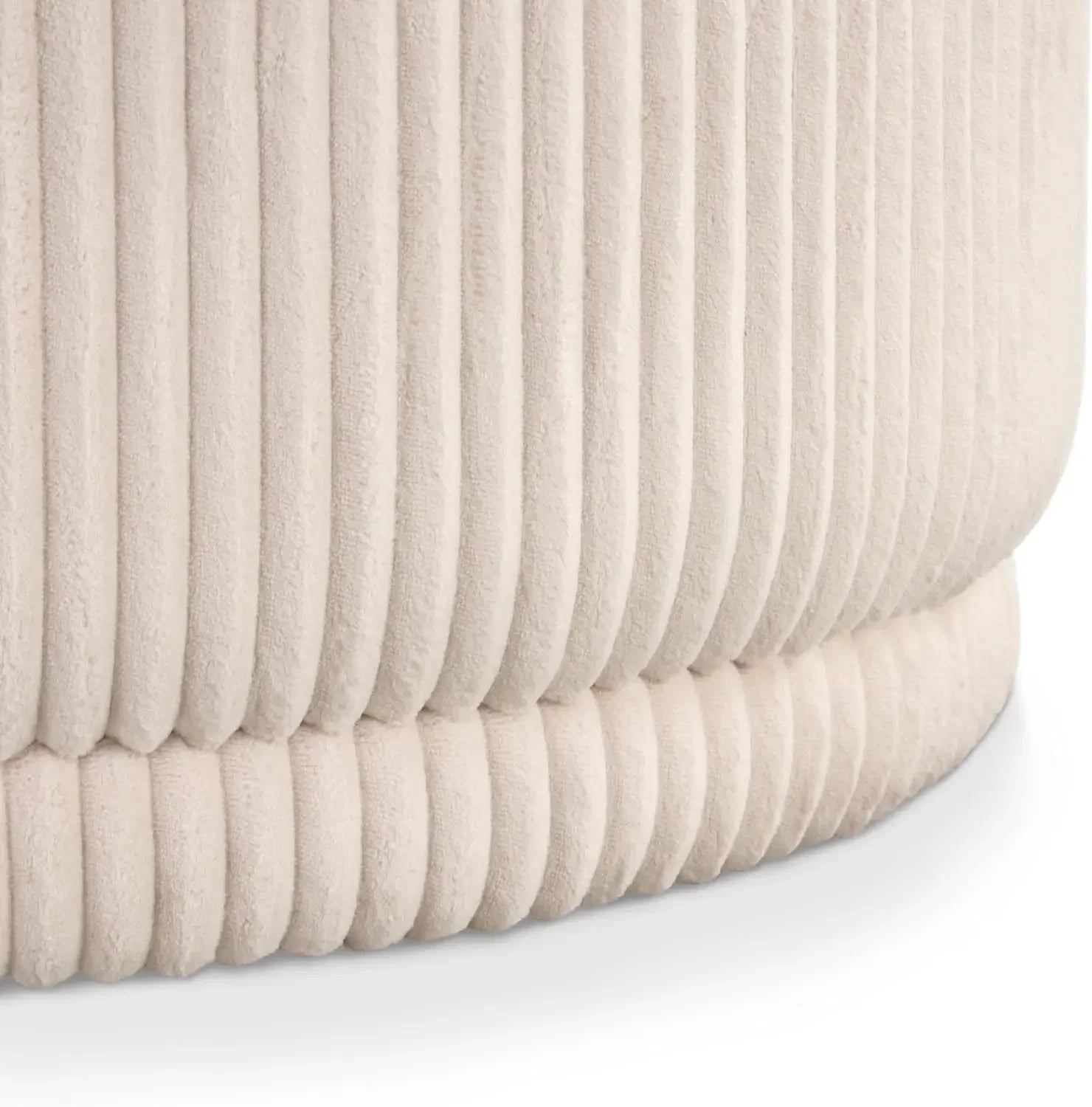 Modern Chenille 29-inch Round Storage Ottoman with Flip Top, Upholstered Footstool, Circle Coffee Table