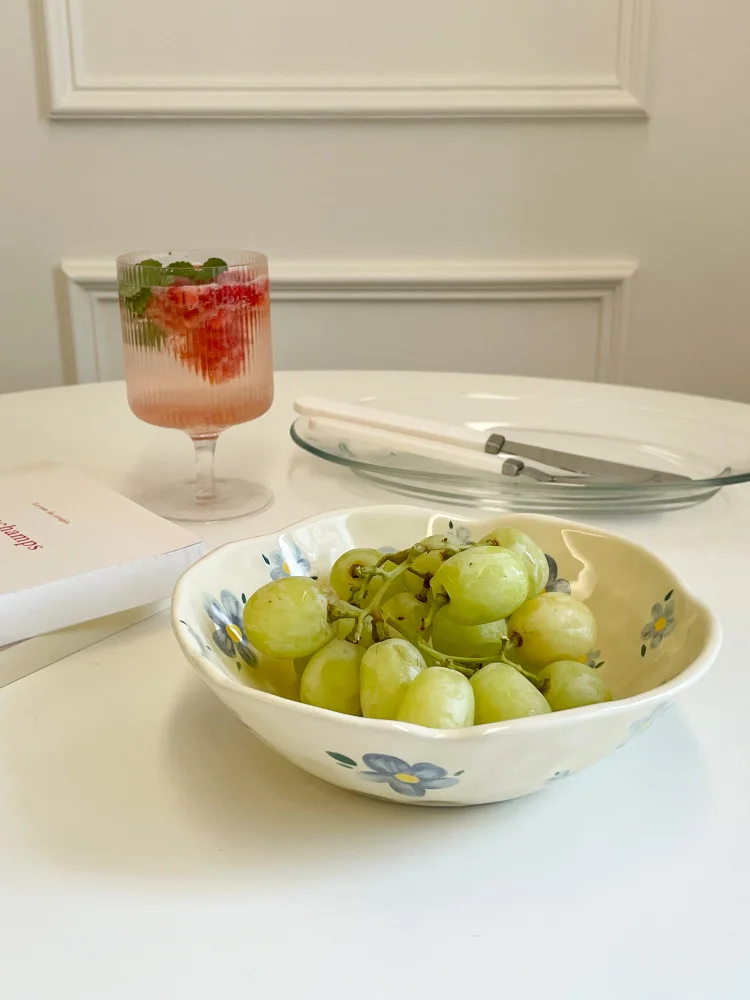 Ceramic Hand Pinched Irregular Style Flower Bowl