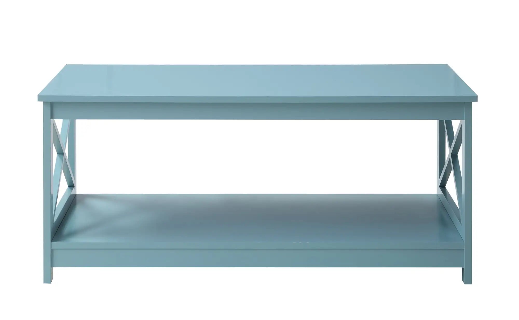 Oxford Coffee Table with Shelf, Transitional & Coastal Style,Two Tiers of Spacious Shelving