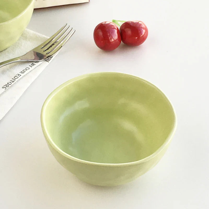 Porcelain Style Modern Simplicity Solid Color Bowl