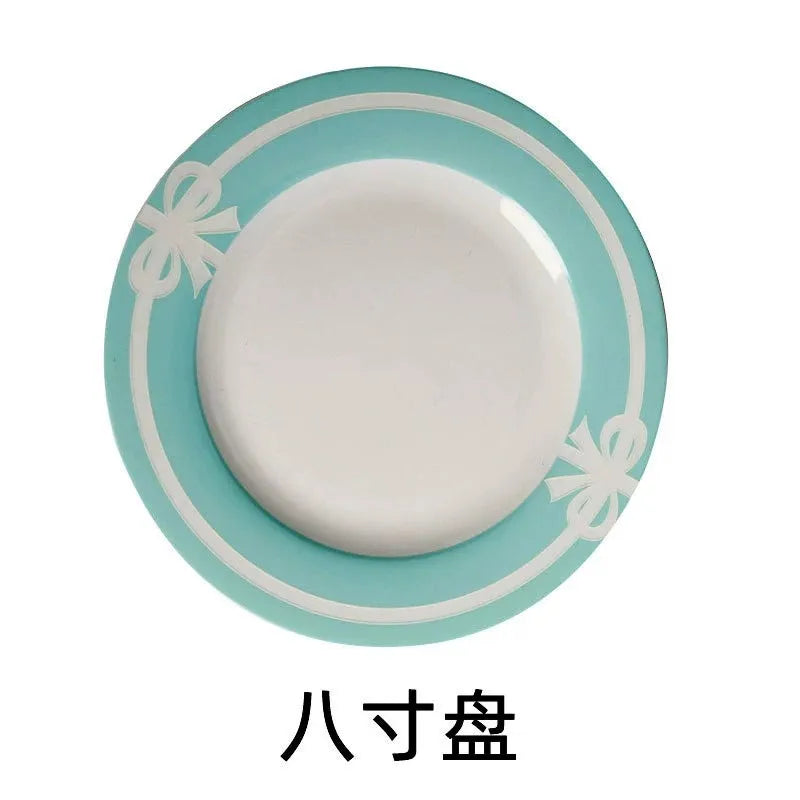 Ceramic Blue Bow Tableware