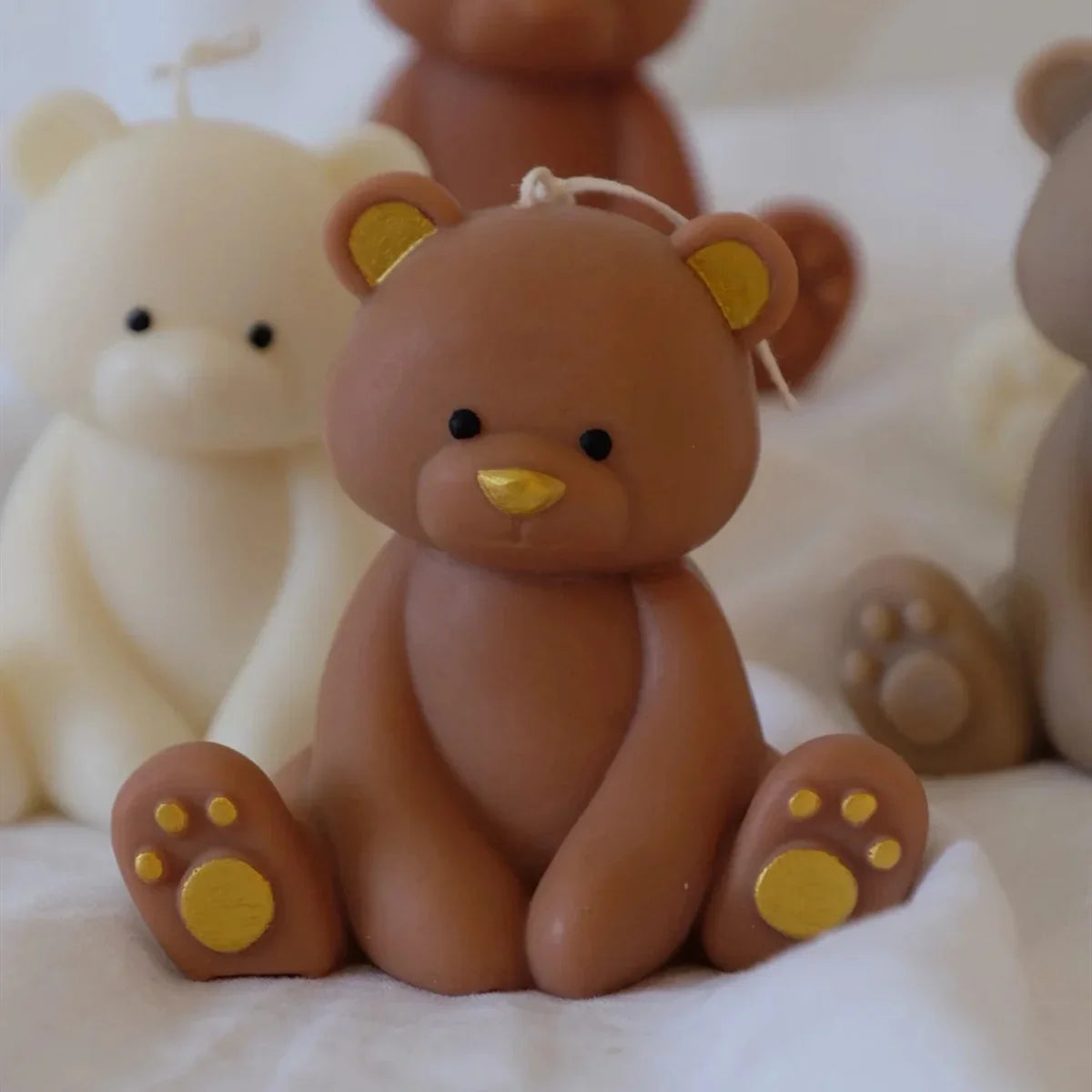 Sitting 3D Bear Scented Candle Handmade Cute Soy Wax Animal Aroma Candle Home Decor