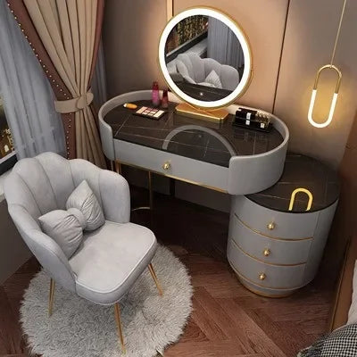 Vanity Table Women Luxury European Big Stool Study Dressing Table Organizer Home Furniture