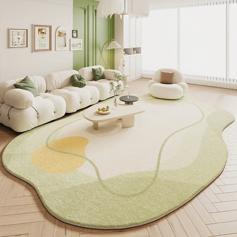 Imitation Cashmere Style Carpet Living Room Shaped Bedroom Irregular Bedside Rug