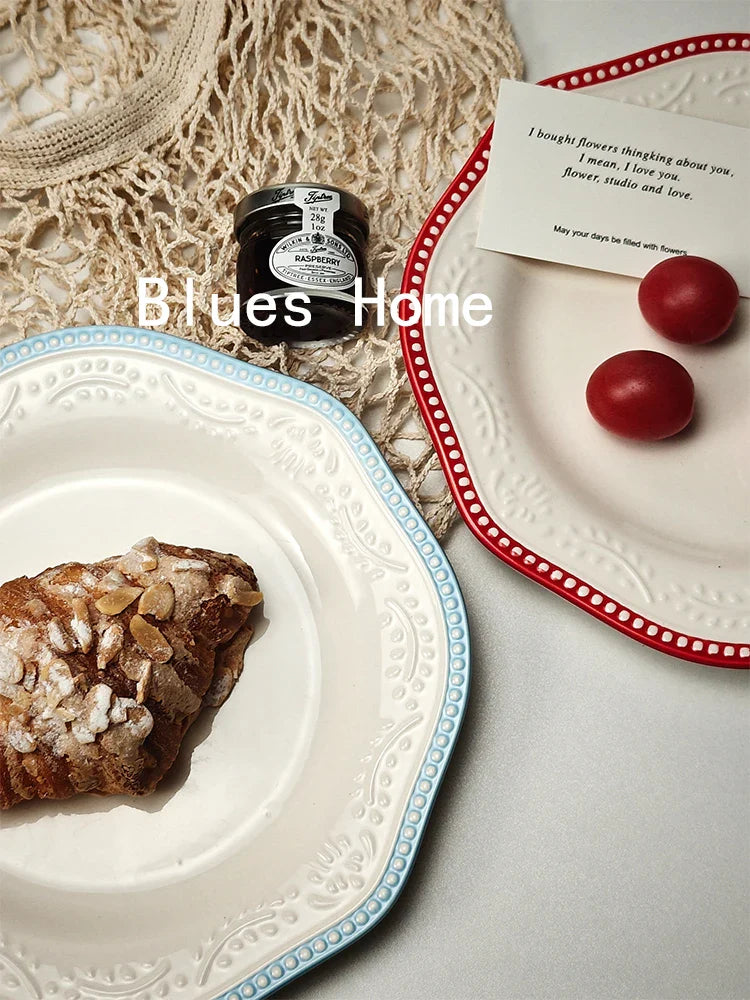 French Dessert Exquisite Retro Ceramic Plate