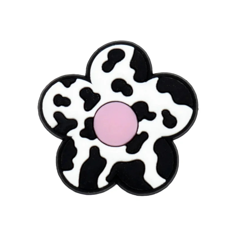 Plants Clog Charms Sunflower Mushroom Shoe Decoration Accessories Rosa Flower Shoe Charms Bamboo clips Jeans shoe buckle 1PCS