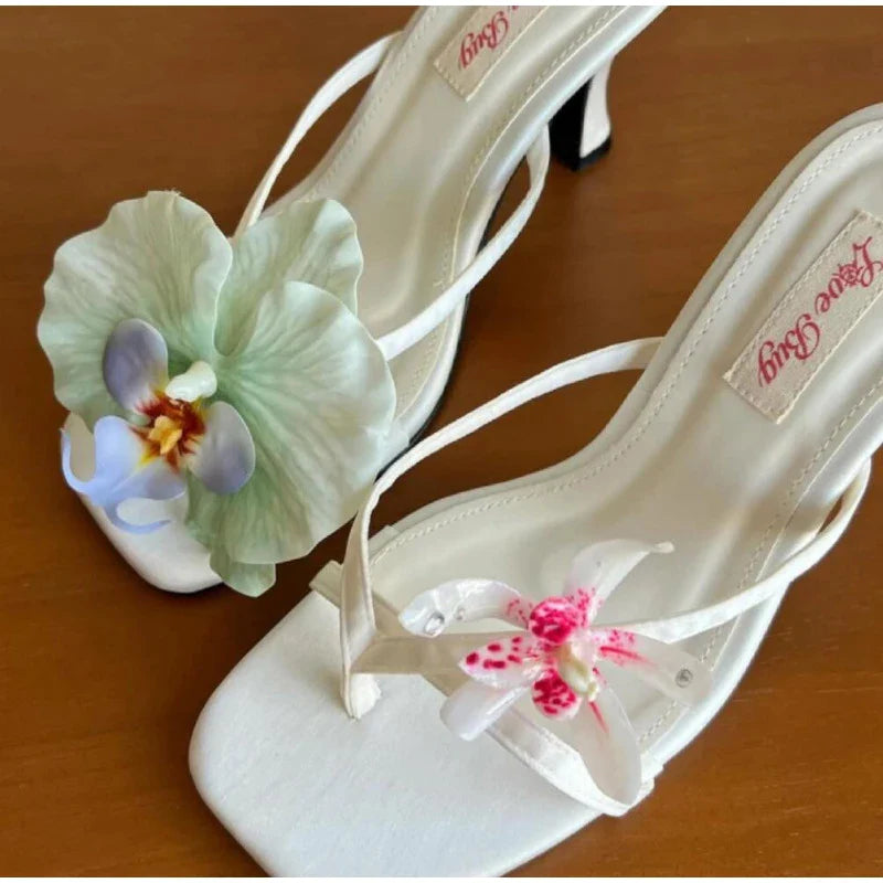Summer Exquisite Butterfly Magnolia Flowers Holiday Casual Style Sandal