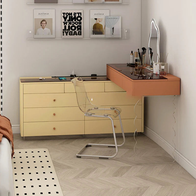 Luxury Drawers Vanity Tables Storage Nordic Cabinet Dressers Makeup Desk Drawers