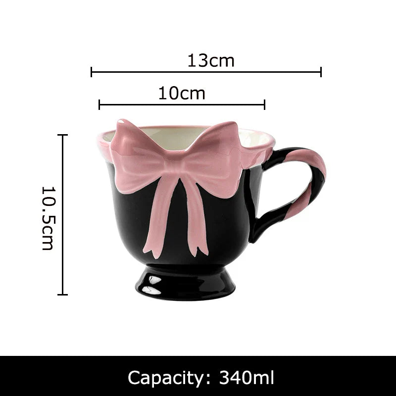 Cute Big Bowknot Decorative Mug