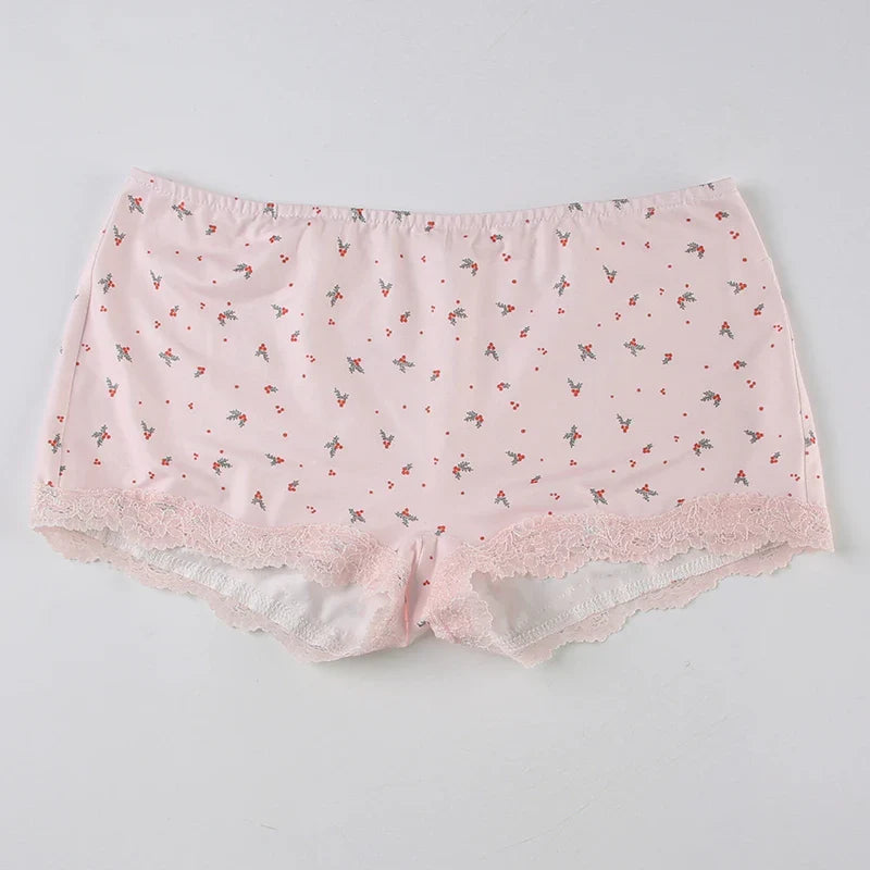 Floral Print Women's Set Camisole + Short Pants