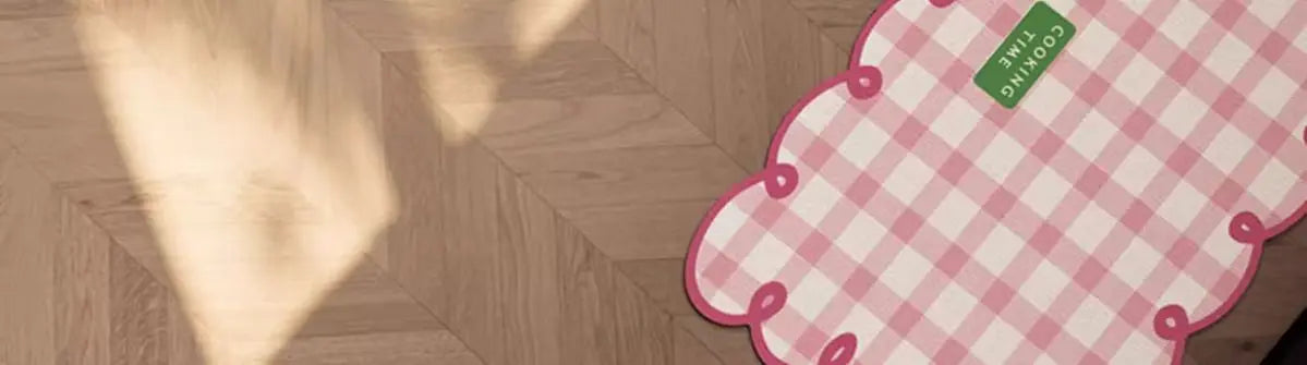 Simple Checkerboard Kitchen Special Dialgae Mud Absorbent Anti-Fouling Anti-Slip, Dirt-Resistant Carpet Home Decor