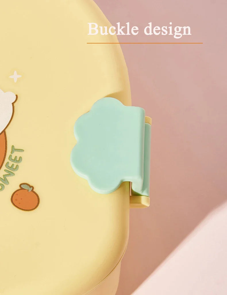 Strawberry Shape Lunch Box, 2 Layer Food Fruit Storage Bento Boxs