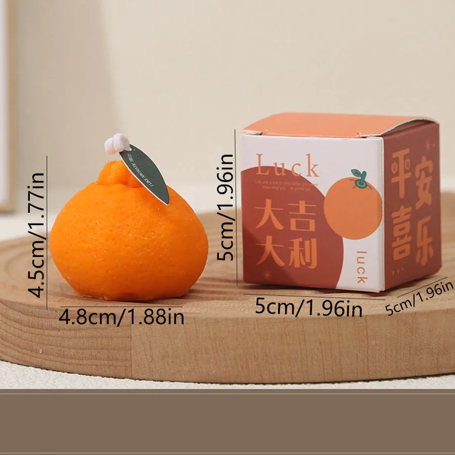 Orange Aromatherapy Candle Soy Wax Creative Gift Shooting Props Scene Decoration Ornament