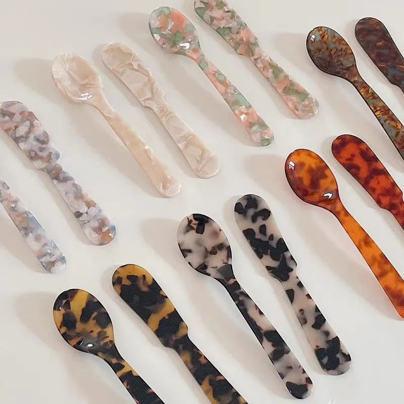 Natural Acrylic Spoons Crafted Kitchen Tableware