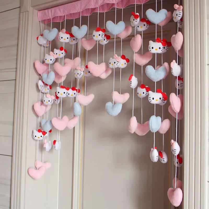 New Sanrio Kawaii Hello Kitty Kuromi My Melody Door Curtain Cute Bathroom Decoration Bedroom Curtain Accessories