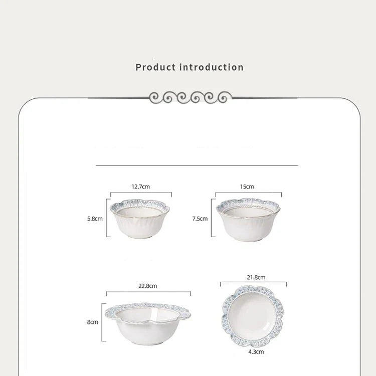 Vintage Ceramic Niche Design Afternoon Teacup with Dessert Plate