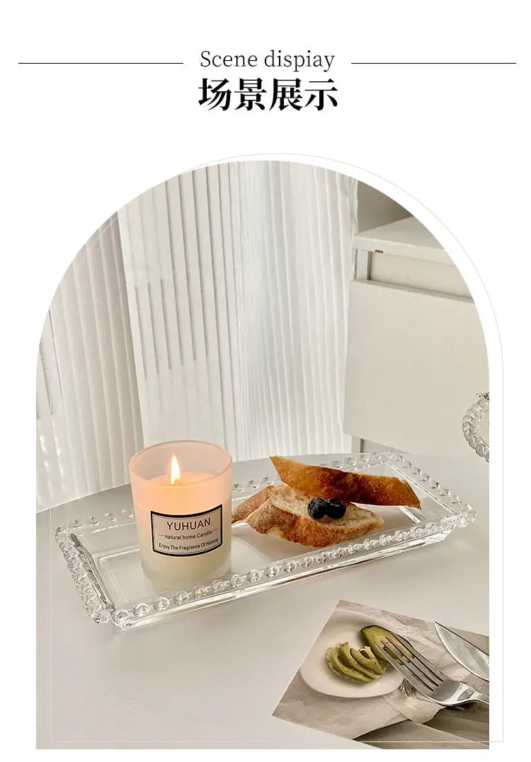 Clear Glass Cake Plate