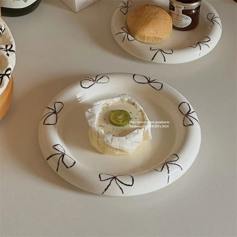 White Butterfly Bow Dudu Plate