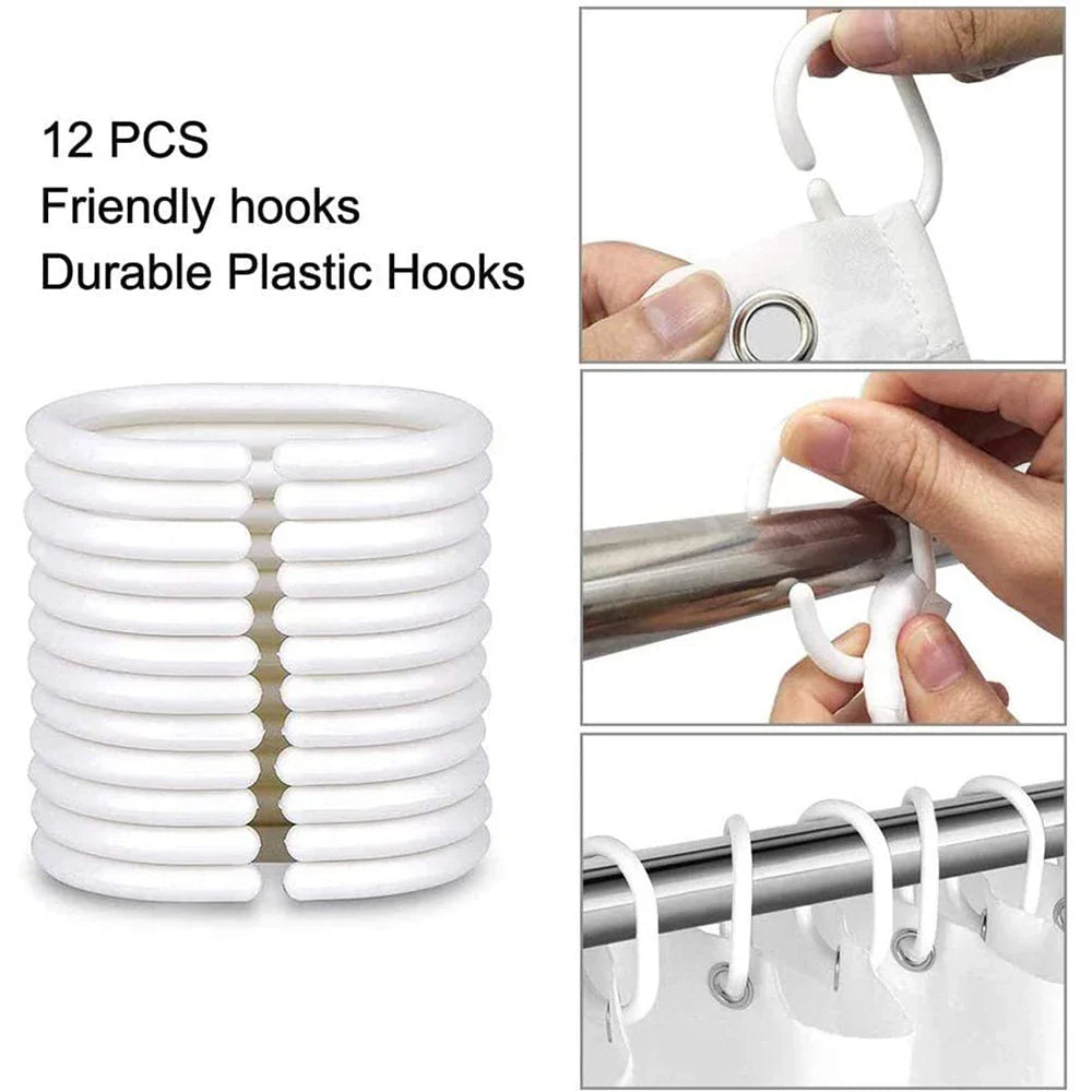 Pink Girl Print 3D Shower Curtain Romantic Polyester Bathroom Curtain Anti-slip Bath Mat Set Toilet Rugs Carpet Decor