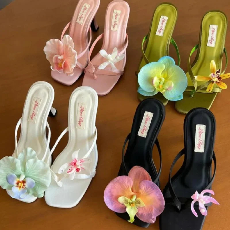 Summer Exquisite Butterfly Magnolia Flowers Holiday Casual Style Sandal