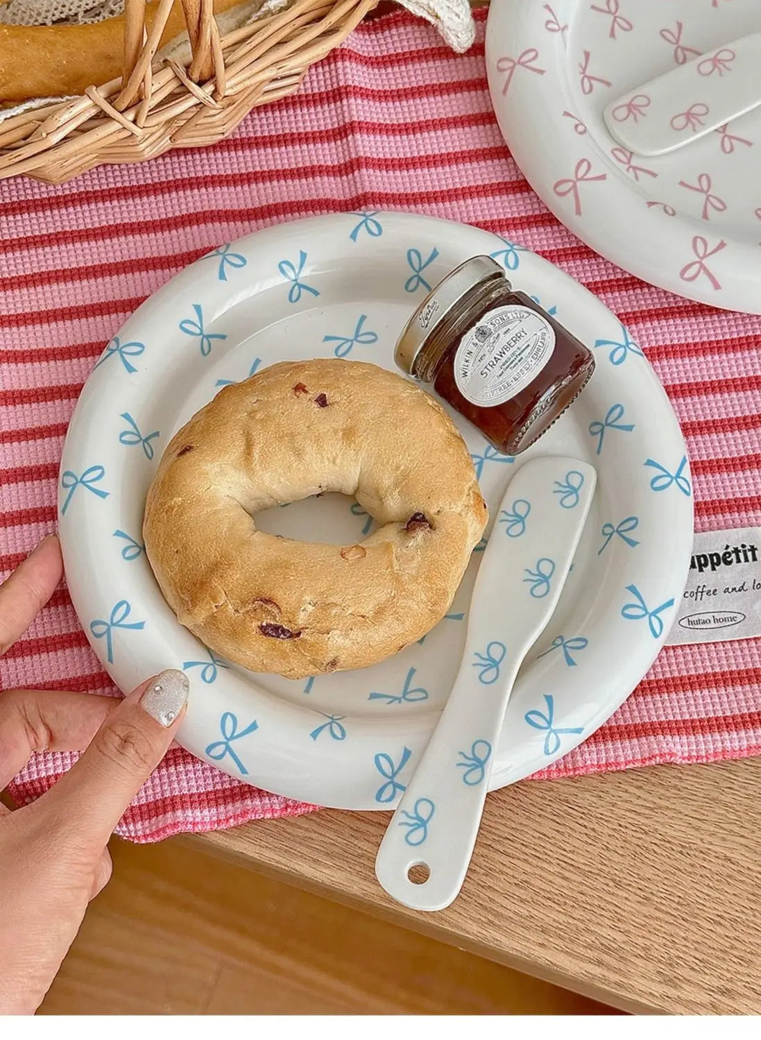 Girl Heart Bow Plate