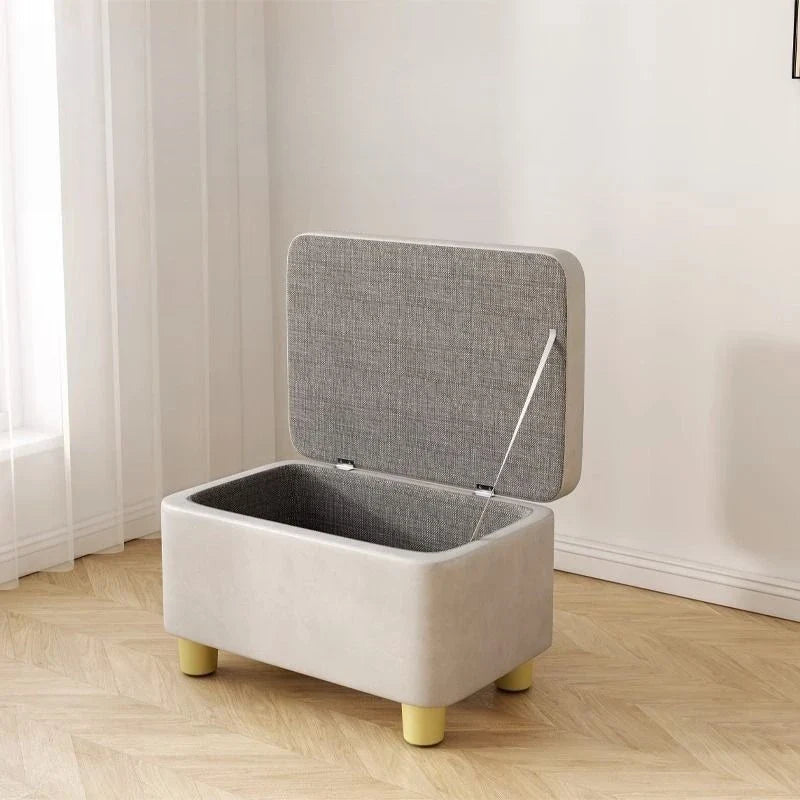 Creative Jelly Bean Stool Household Leather Ottoman Living Room Sofa Pedal Modern Doorway Shoe Stool Stylish Footrest